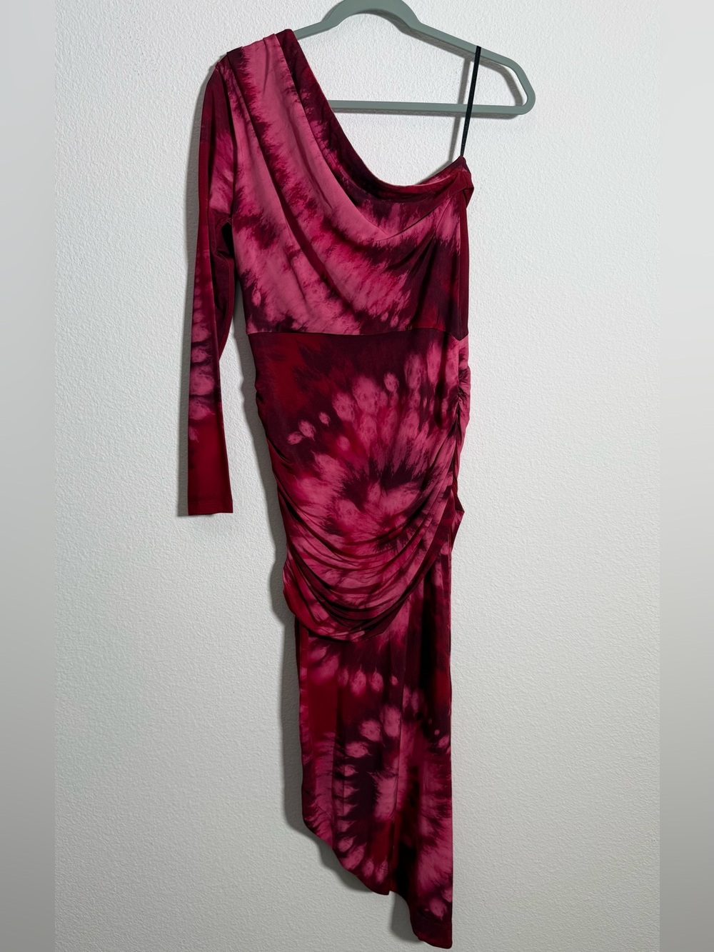 Johanna Ortiz Sunny Disposition Tie Dye One‎ Shoulder Midi Dress Asymmetrical 6